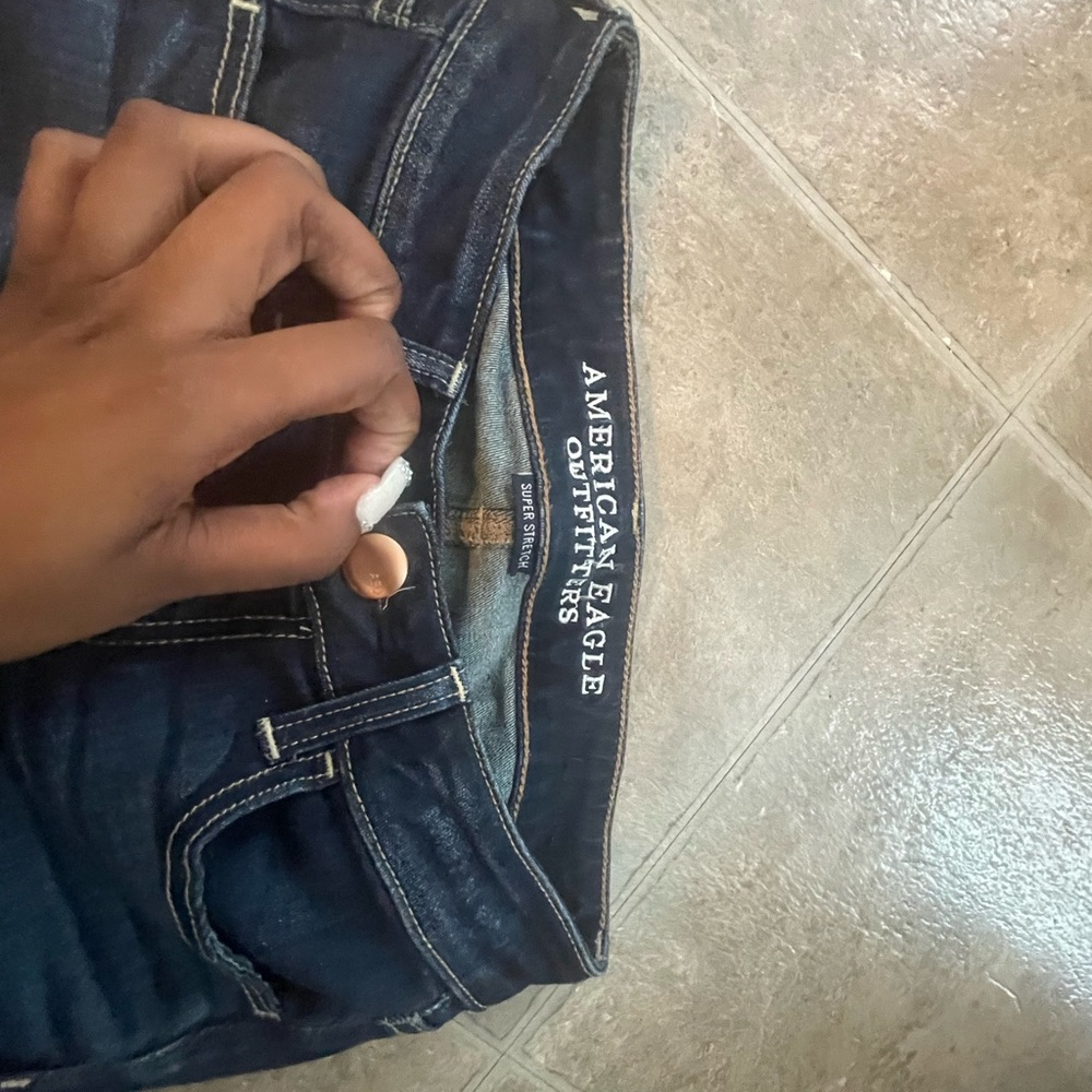 American Eagle outfitters super stretch Super low jegging extra long US zero